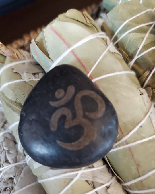 Ohm Meditation Palm Stone