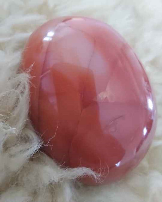 Red Carnelian Palm Stone Creativity