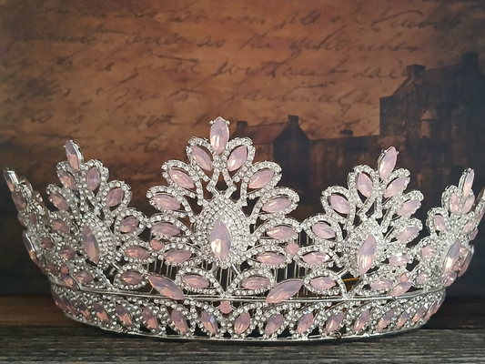 Pink Almond Blossom Tiara