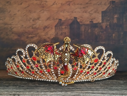 Red Dragon Swirl Tiara