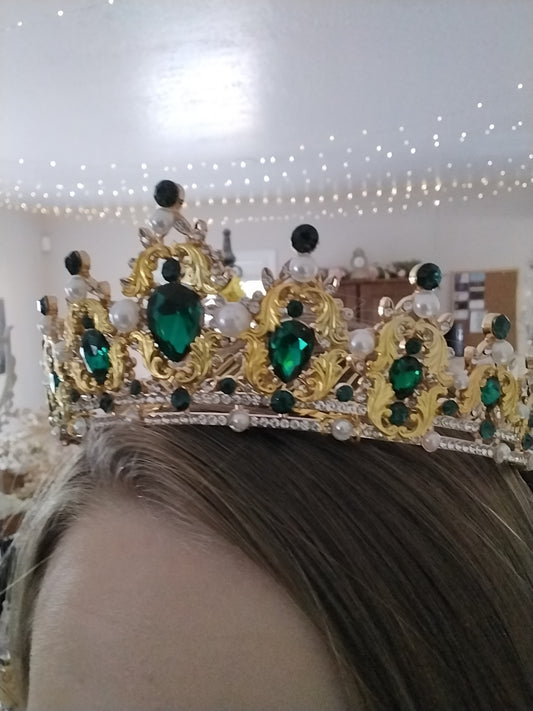 Emeralds & Pearls Tiara