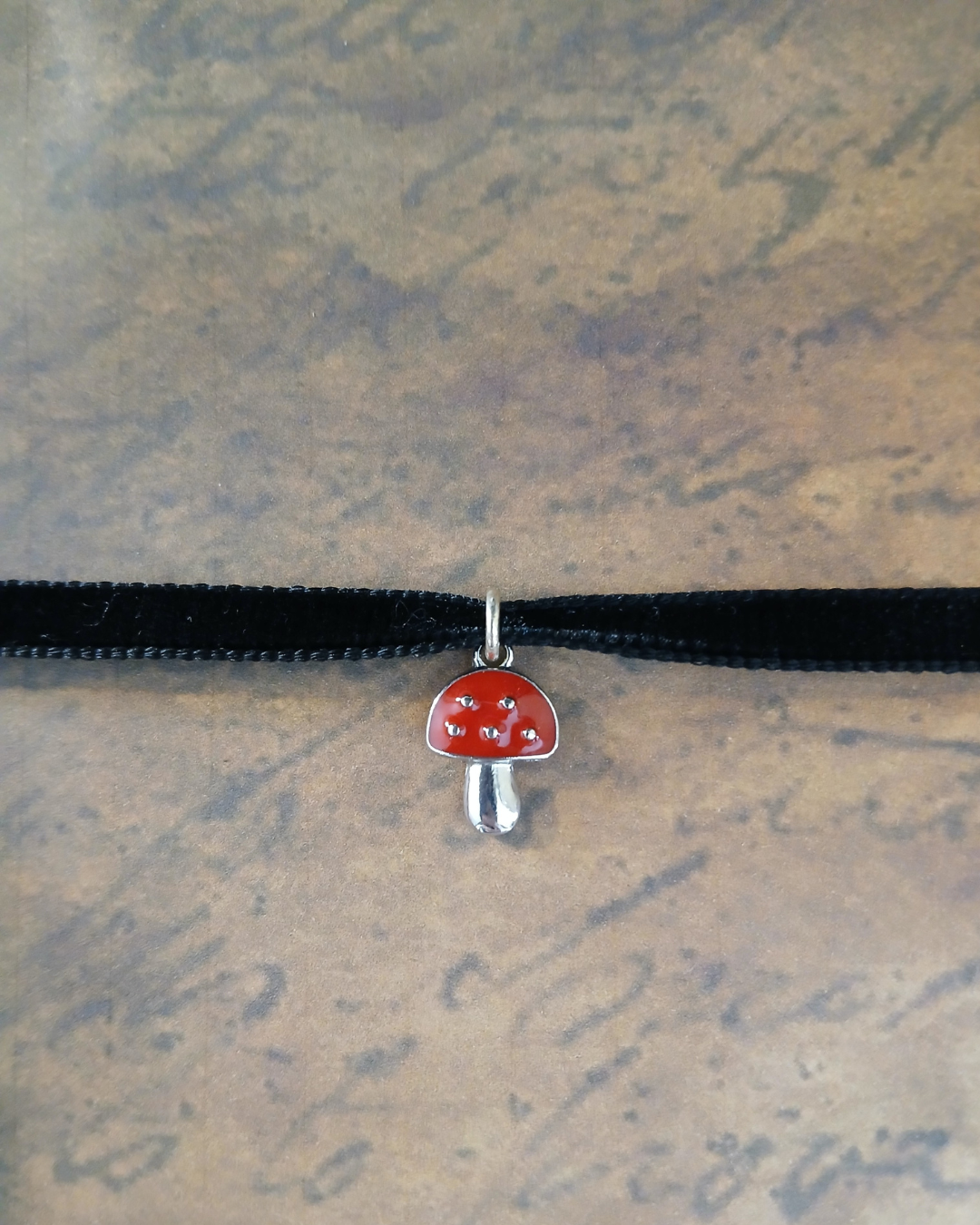 Simple Velvet Charm Choker