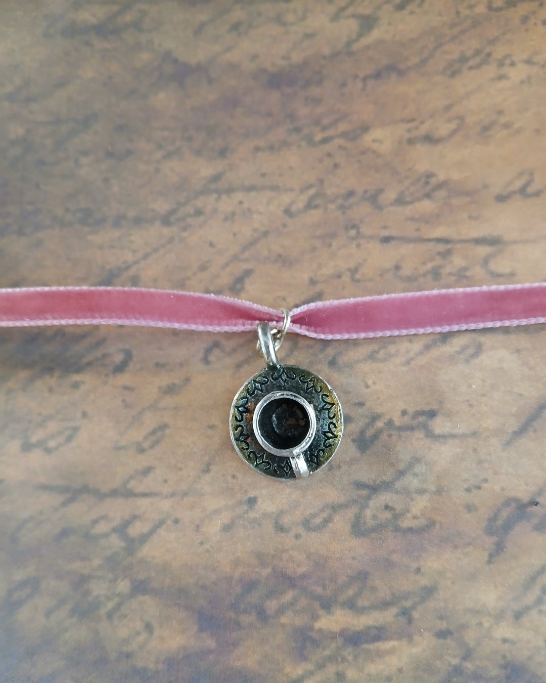 Simple Velvet Charm Choker